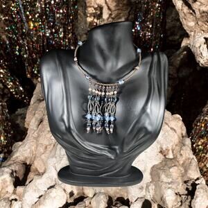 Vintage Beaded Wire Choker Necklace